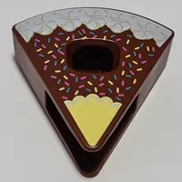 Costume Triangle, Cake, White and Bright Light Yellow Frosting, Sprinkles Print