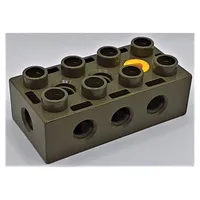 Duplo Toolo Brick 2 x 4 with Holes on Sides and Top and 1 Screw in Top