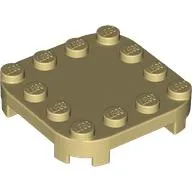 Plate Round Corners 4 x 4 x 2/3 Circle with Reduced Knobs