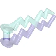 Wave / Lightning Angular, Double with Marbled Trans-Purple Pattern