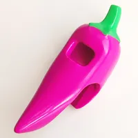 Costume Chili Pepper with Bright Green Stem Print