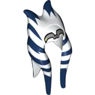 Headdress Togruta Montrals Long, Dark Blue and Silver Ahsoka Print