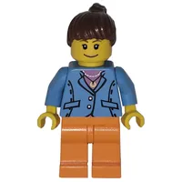 Medium Blue Torso, Orange Legs, Reddish Brown Hair