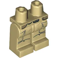 Hips and Tan Legs with Pockets, Orange Crease Lines Print