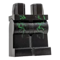 Hips and Black Legs with Green and Lime Electricity Print