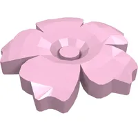 Headwear Accessory Flower with Serrated Petals and Pin