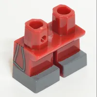 Legs Short with Dark Bluish Gray Feet Pattern with Side Piping Print [Multi Color Injection]