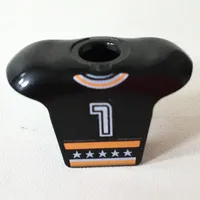 Minifig Neckwear Sports Hockey Body Armor with NHL Logo and White '7' Print