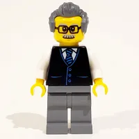 Launch Director - Black Torso, Dark Bluish Grey Legs, Dark Bluish Grey Hair