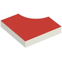 Tile Special 2 x 2 without 1 x 1 Quarter Circle with Scala Red Top Print