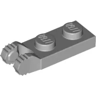 Hinge Plate 1 x 2 Locking with 2 Fingers On End, without Groove, 7 Teeth
