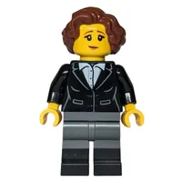 Woman, Black Torso, Dark Bluish Grey Legs, Reddish Brown Hair