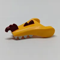 Creature Body Part, Dragon Head Lower Jaw with White Teeth, Dark Red Beard