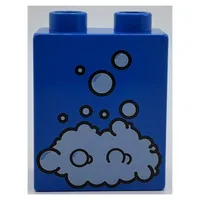 Duplo Brick 1 x 2 x 2 with Soap Bubble Print