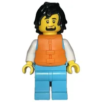 Ocean Explorer, Medium Azure Suit, Orange Life Vest