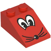 Slope 33° 3 x 2 with Eyes, Nose and Whiskers Print