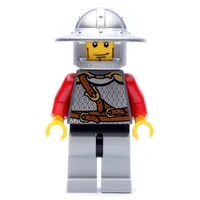 Lion Knight, Wide Brim Helmet, Cheek Lines