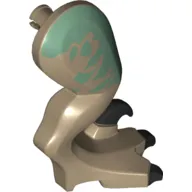 Animal Body Part, Dinosaur, Raptor Leg, Right, with Pin, Medium Azure Print, Black Claws