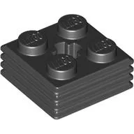 Plate Special 2 x 2 x 2/3 with Axle Hole and Grill on Sides (Haybale)