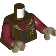 Torso, Cloak, Laces, Yellow Collar, Silver Broche, Dark Red Sweater print, Dark Red Arms, Dark Tan Hands