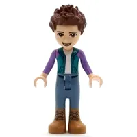 Ethan - Dark Turquoise Shirt, Sand Blue Pants, Reddish Brown Hair