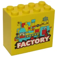 Brick 2 x 4 x 3 with 'Factory' Print