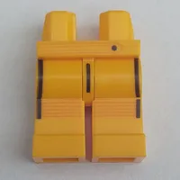 Hips and Bright Light Orange Legs with Black Vertical Lines and Orange Stripes Print