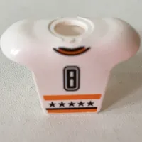 Minifig Neckwear Sports Hockey Body Armor with NHL Logo and Black '8' Print