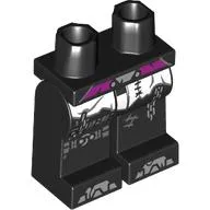 Hips and Black Legs with White Coat, Silver Chain, Toes, Magenta Belt print