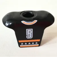 Minifig Neckwear Sports Hockey Body Armor with NHL Logo and White '5' Print