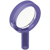 Equipment Magnifying Glass with Thin Frame, Hollow Handle, Trans-Clear Lens