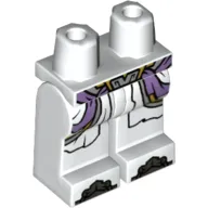 Hips and White Legs with Light Bluish Grey Belt, Lavender Sash, Dark Bluish Grey Toes print