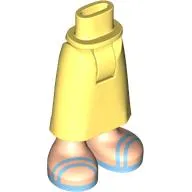 Minidoll Hips and Skirt with Ankles with Light Nougat Shoes, Bright Light Blue Sandals print