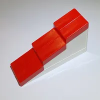 Duplo Roof-piece Slope 17° 2 x 6 Stepped with Red Shingles