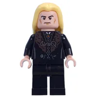 Lucius Malfoy, Black Robes with Dark Red Fur, Plain Legs