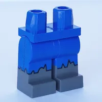 Hips with Blue Legs and Dark Bluish Gray Boots Pattern with Blue Torn Jeans print