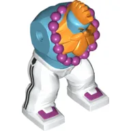 Body Giant, White Pants, Magenta Beads, Orange Beard