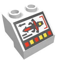 Light Brick Slope 45° 2 x 2 with Computer Console Print [Complete Assembly]