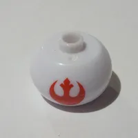 Pen Bead, Round Orb with Star Wars Rebel Symbol Print
