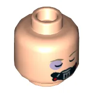 Minifig Head Luke Skywalker, Bruised Eye, Eyes Closed and Breathing Apparatus / Open Eyes Print [Hollow Stud]