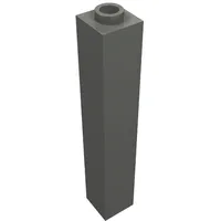 Brick 1 x 1 x 5 with Blocked Open or Hollow Stud