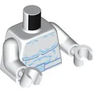 Torso Bare Chest, Medium Blue Ice Patches, Muscles, Belt print, White Arms and Hands