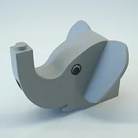 Animal Body Part, Elephant Head 6 x 7 x 4 with Eyes Print