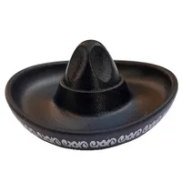 Hat Sombrero with Silver Ornate Wide Trim Print