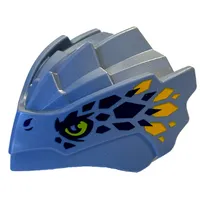 Creature Body Part, Dragon Head Riyu with Lime Eyes, Dark Blue / Bright Light Orange Marking print