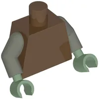 Torso, Dark Gray Arms, Sand Green Hands [Plain]