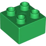 Duplo Brick 2 x 2 with Number 1 Yellow Print