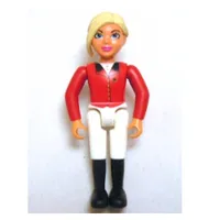 Belville Figure Fixed Elbows, Child, Female, Light Yellow Hair, White Shorts, Red Shirt (Horse Rider)