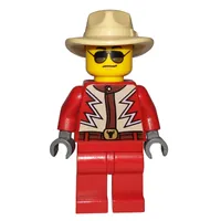 Red Torso, Red Legs, Tan Hat