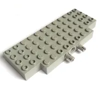 Brick Special 5 x 12 with Two 1 x 2 Cutouts, 1 Hole and 2 Fixed Rotatable Friction Pins on Side